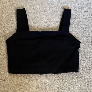 Black crop top tank